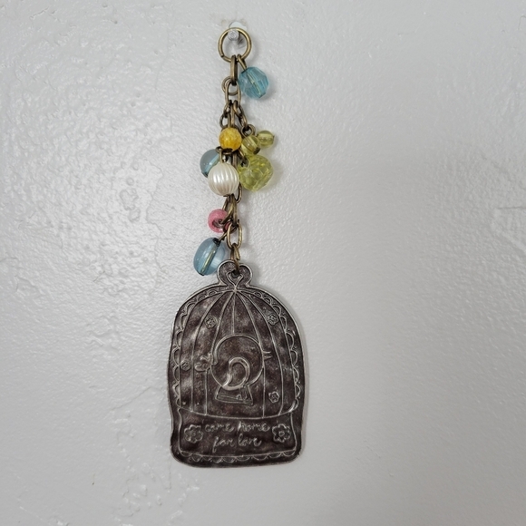 Beaded Charm for Necklace Colorful Bird Cage Come Home for Love Metal - Picture 1 of 3